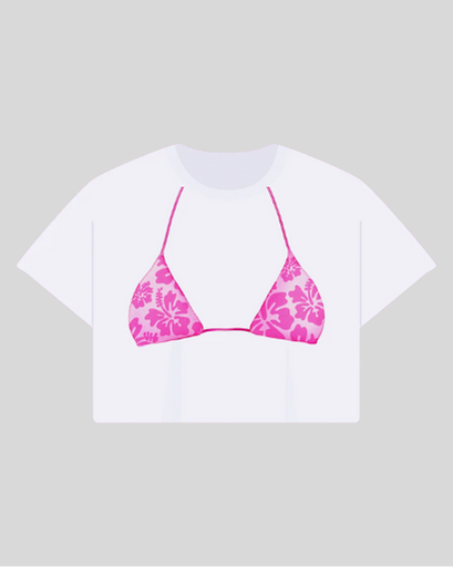 My Summer Bikini Cropped Tee