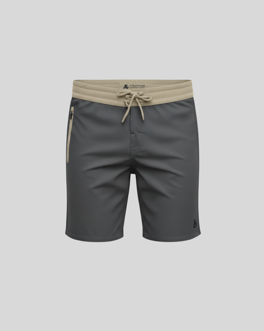 Free & Easy Adventure Company Gray Board Shorts