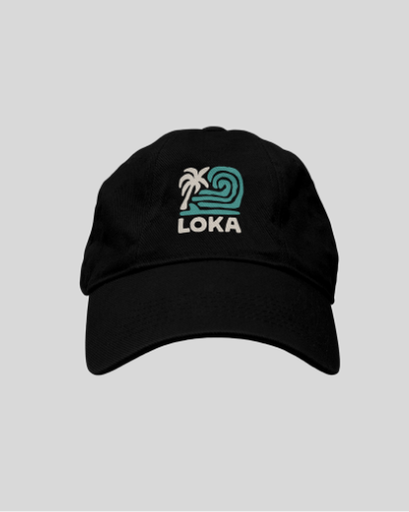 Black cap with LOKA logo 
